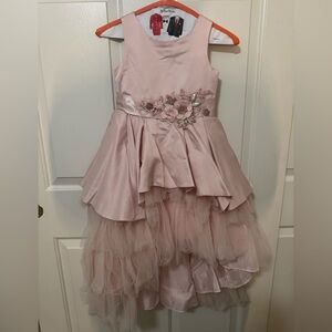 Rare Editions Pink Floral Layered Dress